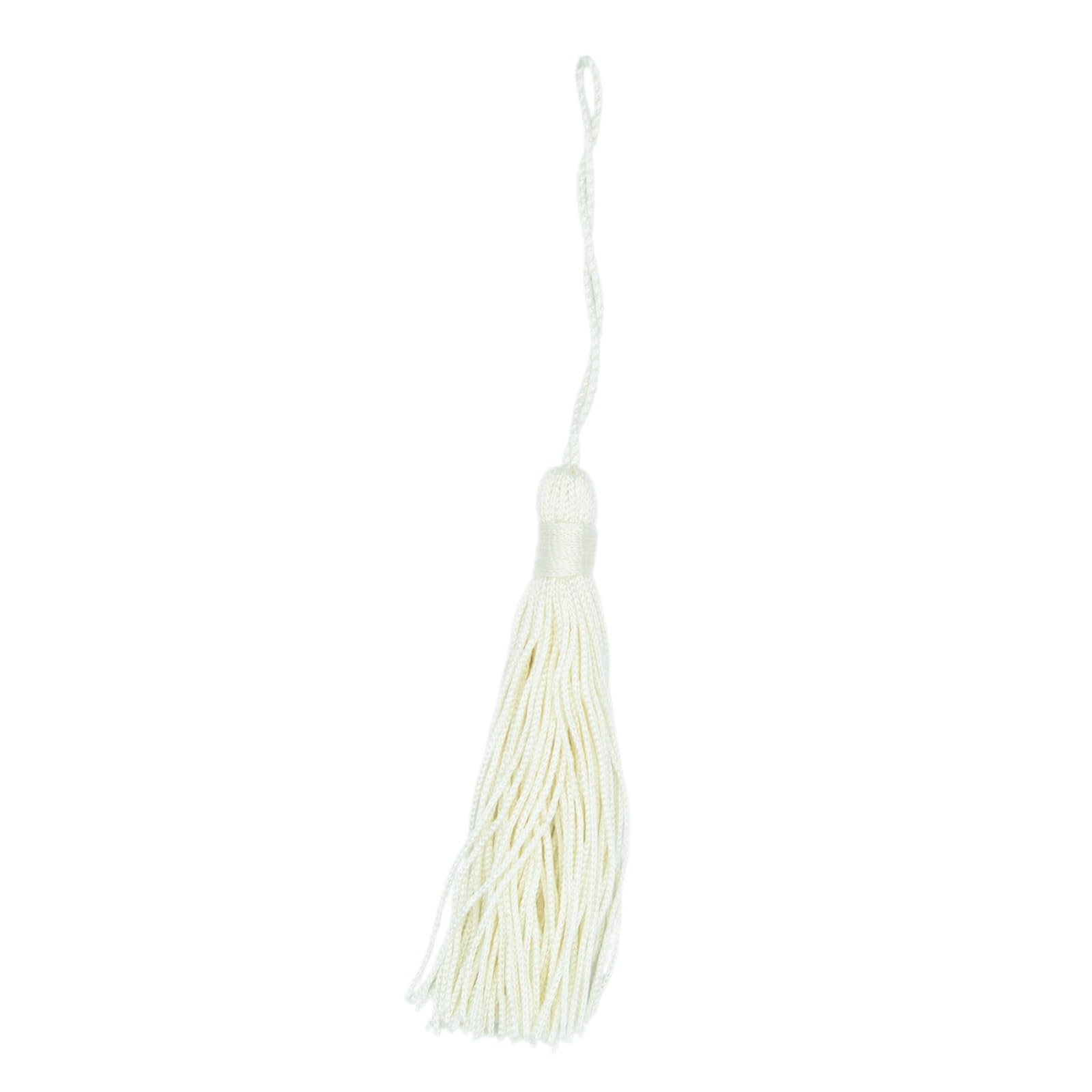 celloexpress Key Tassels 100mm/10cm - Curtains, Bookmarks, Gifting, Crafts (Ivory 6001, Pack of 10)