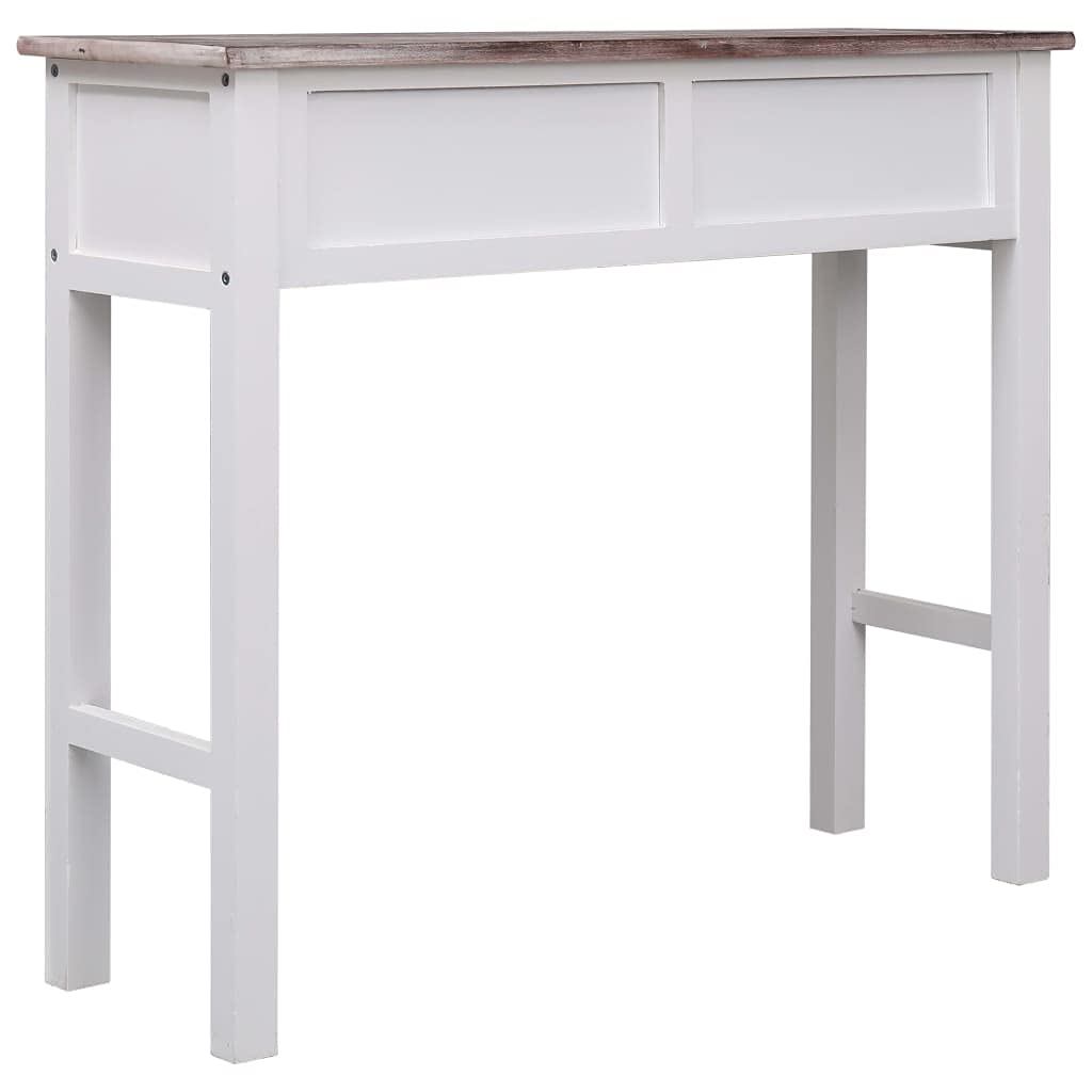 Mesa consola clásica de madera de paulownia y álamo con 2 cajones, mesa auxiliar o aparador para interiores elegantes, duradera y fácil de limpiar, simple