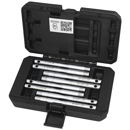 Image of FIRSTINFO F3924 Wheel Hanger Pin Set, 8-Piece Wheel Stud Alignment Guide Tool, for Changing Tires on Cars with Lug Bolts, Includes 2 pcs M12 x 1.25 /1.5 & 2 pcs M14 x 1.25 /1.5 Pilot Pins