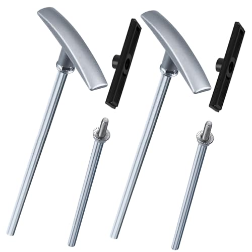 Image of RV Waste Valve Extension Tube Kit 9 inch & 6 inch, RV Waste Valve Handle, RV Dump Valve Handle, T1046 /TX9HPB RV Waste Valve Extension, Includes Connecting Rod Tube, Aluminum Head and Black Head Gate Valve