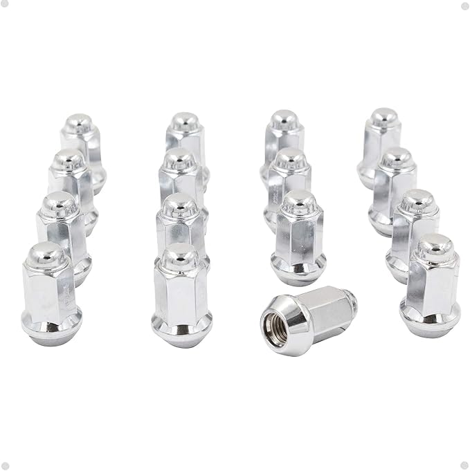 Wheel Accessories Parts 16 Pcs M10x1.25 Thread Bulge Acorn 1.26" Long Lug Nuts Chrome 14mm Hex Fits Artic Cat Prowler Pro XT ｜ Can-Am Renegade ｜ Honda Four Trax ｜ Yamaha Kodiak