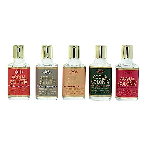 4711 Acqua Colonia Eau de Cologne Miniature Set, 5 x Frangrances, Myrrh & Kumquat, Pink, 8 ml (Pack of 1) - Image 5