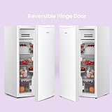 COMFEE' RCD93WH2(E) Under Counter Fridge, 93L Small Fridge with Cooler Box, Interior Light, Removable Glass Shelf, Reversible Door Hinge, Adjustable Legs, Standard Refrigerator White - Image 6