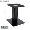 Desktop Speaker Stands (Pair) – Heavy Duty 15x17 cm Padded Metal Tray, Sturdy Flat Base, Compact Design for 3″-4″ Monitor & Bookshelf Speakers – 20 cm Tall #1