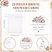 Skybooly 25 Sets Bridal Shower Tea Party Favors for Guests Heart Spoon Kraft Paper Envelopes for Tea with Thank You Cards and Organza Bags Wedding Souvenir Gifts