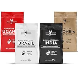 Black Donkey | Discovery Gift Box | Selection of Whole Roasted Coffee Beans 700g (4 x 175g) | Hamper Style Gift Idea for Him & Her
