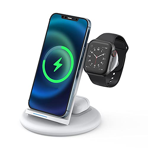 WIWU Power Air 18W 3 In 1 Wireless Charger - White, USB