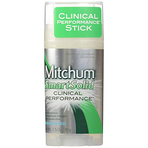 Mitchum Smart Solid Clinical Performance, Unscented, 2.5-Ounce (Pack of 4)