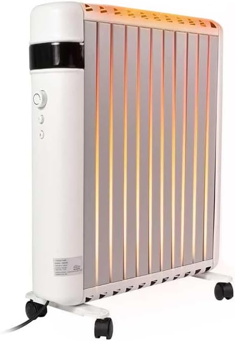 Space Heater, Convection Panel Space Heater, 1500W, Electric Space Heaters for Indoor Use, Quiet Fast Heating with Wheels & Handle, Overheat & Tip Over Protection, 2 Heating Modes for Room Office