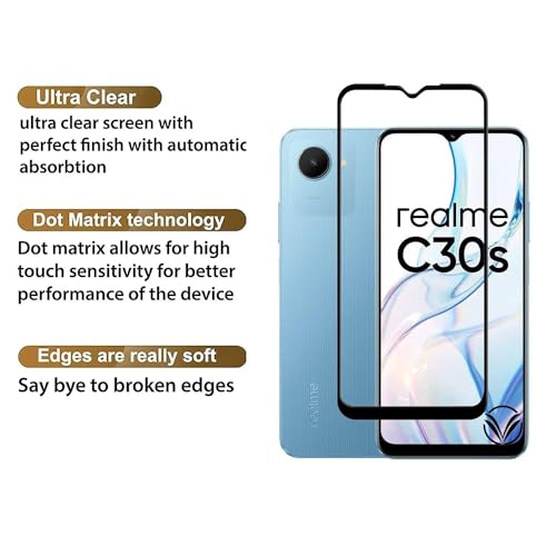 Image of DD SON Premium HD+ Tempered Glass Screen Protector Guard Compatible For Realme C30,C35,C31, Nokia G42 | Edge to Edge Coverage With Easy installation kit for Smartphone
