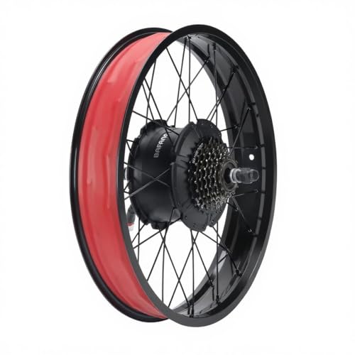 20 x 4 Inch Electric Bike Rear Wheel Replacement - BAFANG G062 48V 750W Motor Assembled, 175mm Hub Spacing, 7-Speed Freewheel, Disc Brake Compatible