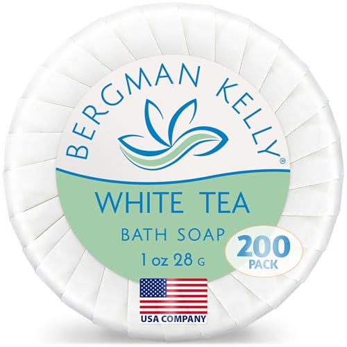 Savon d'hôtel pour gîtes et Airbnb : 200 mini savonnettes BERGMAN KELLY au thé blanc