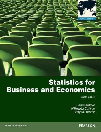 STATISTICS FOR BUSINESS AND ECONOMICS, 8TH EDITION