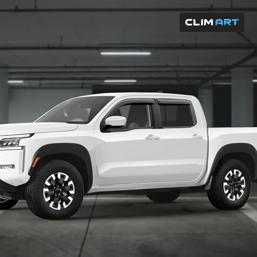 CLIM ART Incredibly Durable Rain Guards for Nissan Frontier 2022-2026 Crew Cab, Original Tape-on Window Deflectors, Vent Deflector, Window Visors, Car Accessories, 4pcs. - 422050 by CLIM ART - Image 5