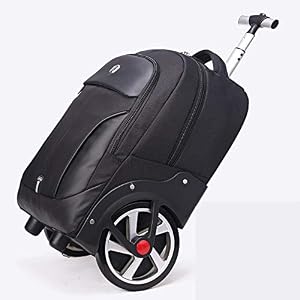 RLJYING RLJYING Business Trolley Bag Riesenrad Trolley Rucksack Reisetasche Tasche Wasserdicht Unisex Black- 20 inches