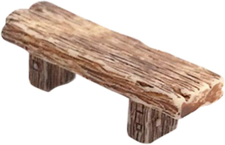 3Pcs Exquisite Ornaments Retro Benches Miniature Fairy Garden Bonsai Ornaments Dollhouse Decoration Durable and Useful Decorative Objects Accessories