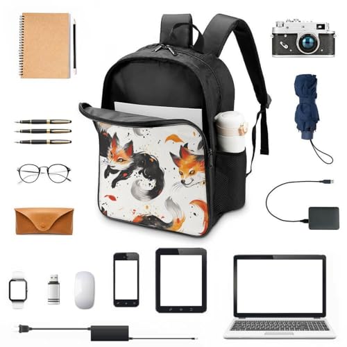 Mochila infantil con diseño de zorro ajustable y resistente 4