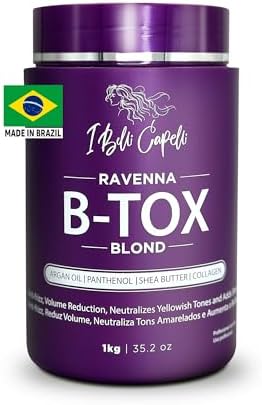 I Belli Capelli Ravenna Hair B-tox Treatment for Blond Hair, 35.2 oz (1kg) - Formaldehyde-Free, Anti-Frizz, Smoothing, Deep Hydrating and Moisturizing Action, Argan Oil, Keratin, Panthenol