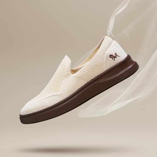 Image of Neeman's Elevate Unisex Slip-On Shoes | Lightweight Breathable Knit Sneakers with Cushioned TPR Sole | Comfortable Everyday Walking, College, Office & Travel Footwear