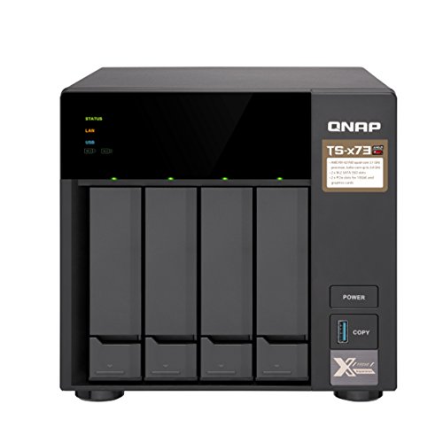 QNAP TS-473-8G-US 4-Bay NAS/iSCSI IP-SAN, AMD R Series Quad-core 2.1GHz, 8GB RAM, 10G-Ready