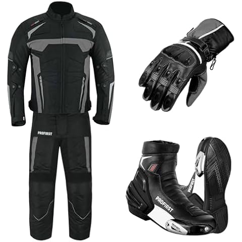 PROFIRST Men's Waterproof Motorbike Suit with Boots Cover
