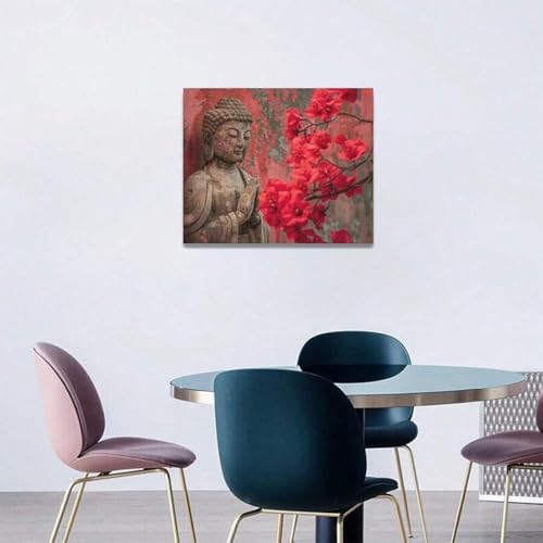 Impression Bouddha zen affiche sur toile pour décoration murale de salle de bain