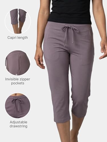 Image of Enamor Essentials E018 Stretch Cotton Lounge Capri for Women