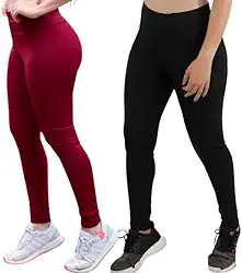 KIT 2 Leggings Fitness Academia Suplex Lisa G