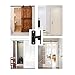 FIREFLYWEB Flip Door Latch Black 180 Degree Heavy Duty Bar Gate Latches Safety Door Lock, Bold Thickened Anti-Rust Update Design (90-180Filp Door Latch)