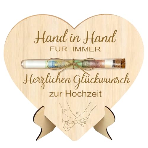 Carte de Cadeau de Mariage pour Couple, Argent en Bois Cadeau Mariage en Bois, Coffret Cadeaux de...