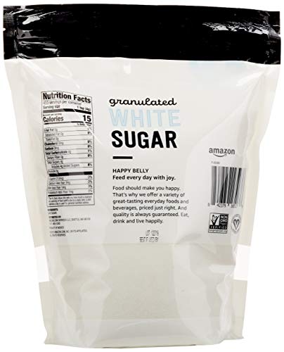 Amazon Brand - Happy Belly White Sugar Granulated, 4Lb #TOP1