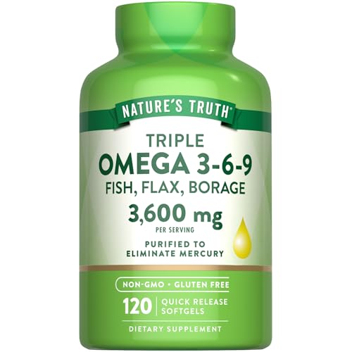 Natures Truth Omega 3-6-9 Softgels | 3600mg | 120 Count