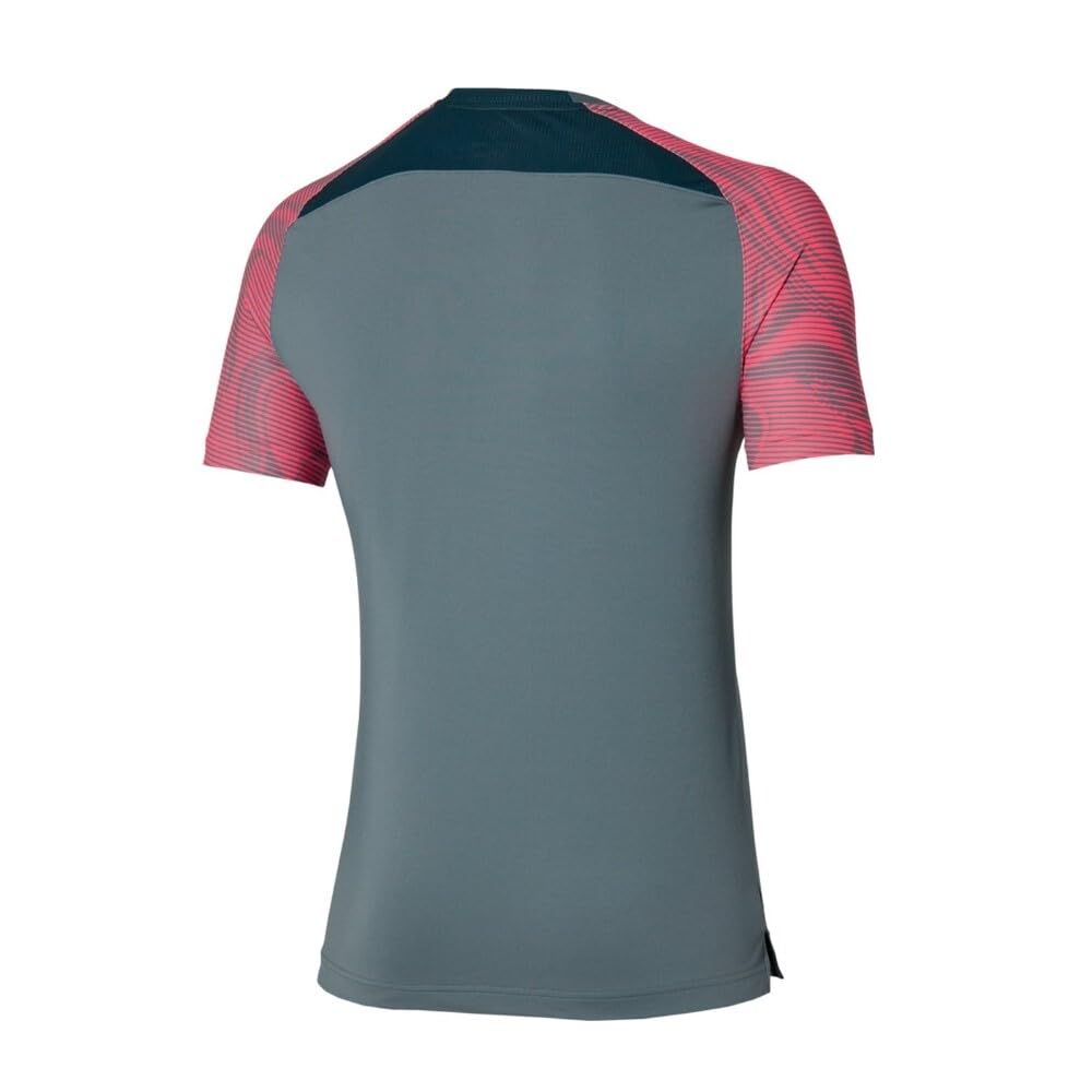 Camiseta Mizuno Tennis Charge Shadow Gris Turbulence Padel Tenis T Shirt 62GAB002-08