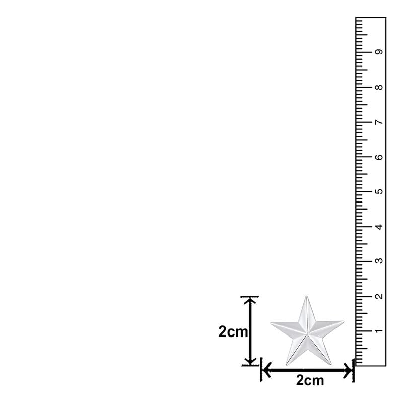 Rhodium Plated 3 Star Lapel Pins Badges