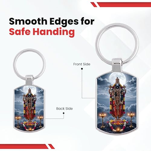 Image of Stylish Metal Keychains with Permanent Glossy Print - Inspirational Quotes & Spiritual Designs - Perfect Key chains for loved ones, Personal Use, Gifts & Return Gifts