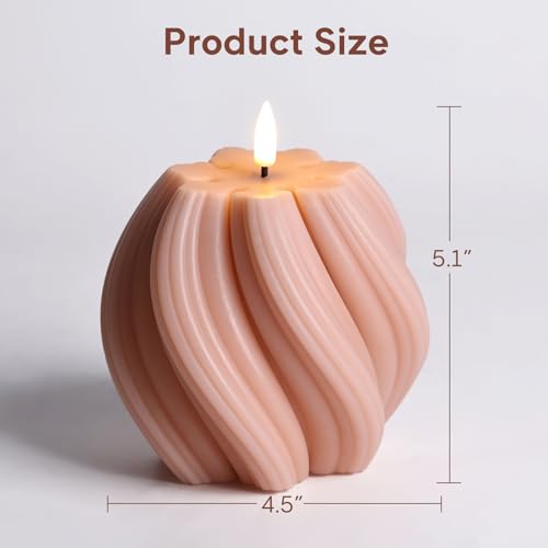 Velas sin llama rosa de cera LED con mando a distancia para hogar 2