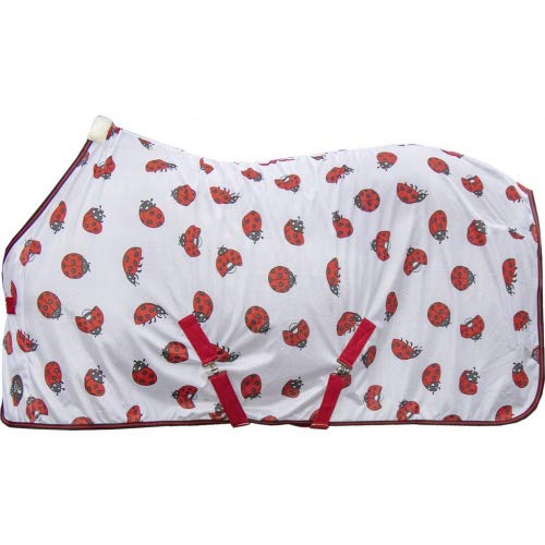 HKM Manta para Moscas Ladybug Blanco/Rojo, 75 cm