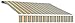 Awntech 10-Feet Galveston Semi-Cassette Right Motor with Remote Retractable Awning, 96-Inch Projection, Tan/Teal