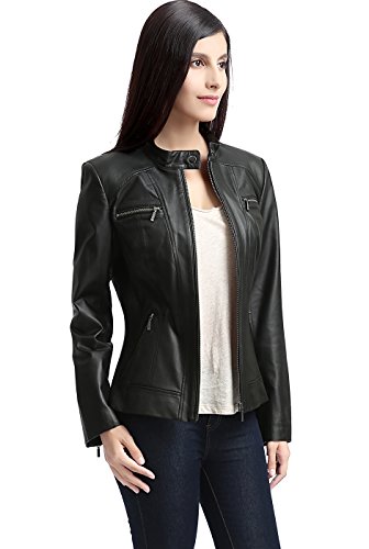 BGSD Women Mila Lambskin Leather Jacket (Also available in Plus Size & Petite)4