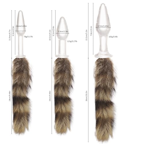 Image of Fox Tail Butt Plug, Glass Anal Sex Toys | for Pet Play, Cosplay, Roleplay, and Kinky Bedroom Fun-the Perfect Anal Training Tool for Beginners and Experienced Users