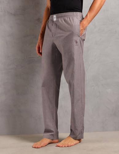 Image of U.S. POLO ASSN. Men Comfort Fit Solid Cotton I658 Lounge Pants - Pack of 1