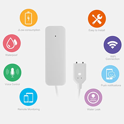 Carreteiro Tuya Zigbee Water Leak Sensor Wireless Flooding Detector Water Leakage Detection Alert Water Level Overflow Alarm #TOP1