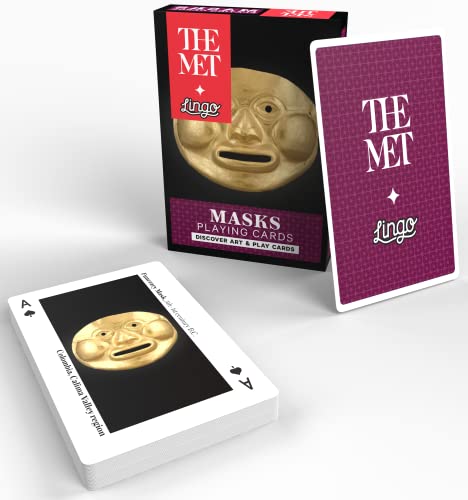 Lingo The Met Masks Playing Cards - Educational Flashcards With Key Trivia - Travel Card Games - Art Themed Deck Of Cards #TOP10