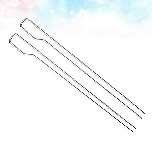 Espetos de churrasco DOITOOL para espetos de espetos de chapa de aço inoxidável para grelhar 2 peças