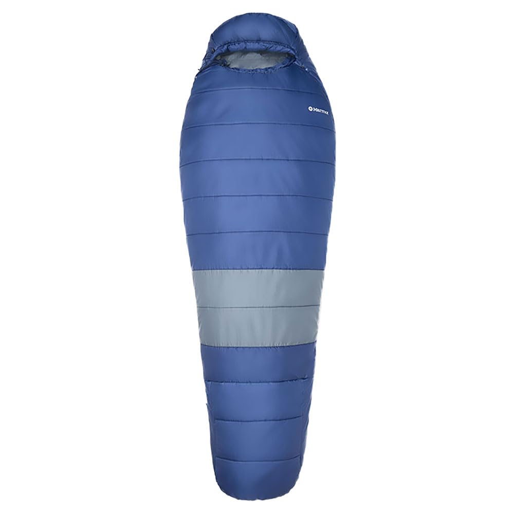 Marmot Sleeping Bag Schlafsack Trestles Elite Eco 20 Long, Farbe:Blau, Artikel:-3874 Arctic Navy/Steel Onyx Sport & Freizeit