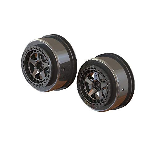 ARRMA SC 2.2/3.0 Wheel 14mm Hex Blk Chrome(2)