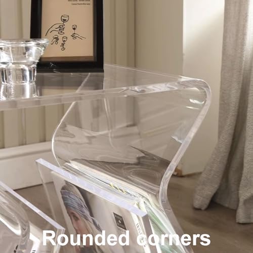 Table basse salon moderne en acrylique vert avec rangement pratique - 8