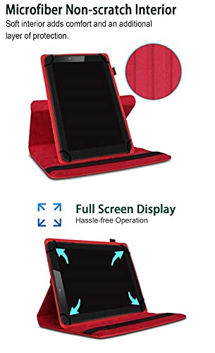 Image of WHITBULL Rotate 360 Degree Universal [Standing Cover] Flip Cover Compatible with Samsung Galaxy Tab S6 Lite (10.4 Inch) (2022) (SM-P613 /SM-P619) Red