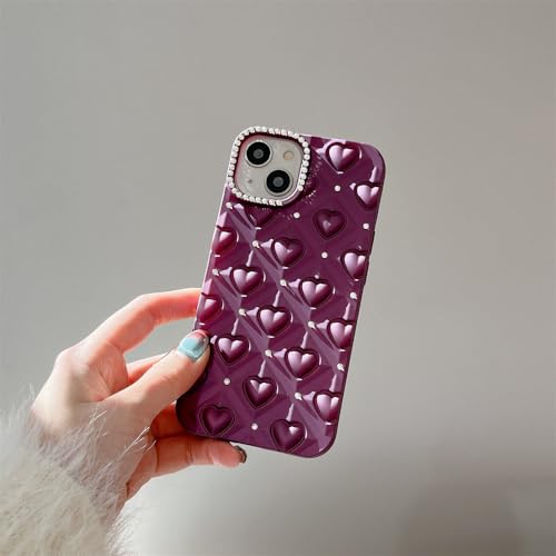 Coque iPhone 13 et 14 Coeur Diamant idéale pour vos soirées et selfies