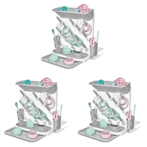 Image of OXO Tot Expandable Baby Bottle Drying Rack, Space-Saving, Expandable (Pack of 3)